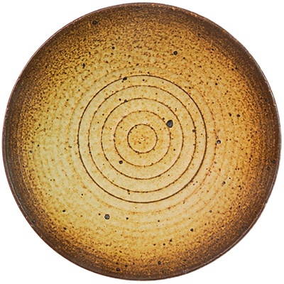 粗陶餐具老式复古手工汤盘