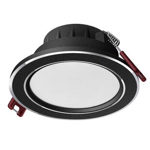 黑色筒灯led嵌入式天花灯家用开孔7.5公分8 10cm客厅吊灯三色变光