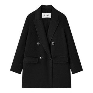 【绵羊毛】Laurel劳芮新款经典西装领中长款大衣LWD356D03200