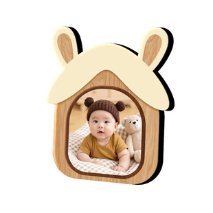 可爱小熊打印冲洗照片给儿童宝宝相框摆台创意礼物桌面摆件高级感