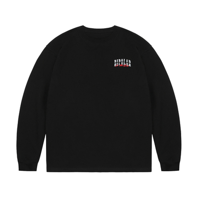 BIPOLAR美式宽松绣花长袖T恤