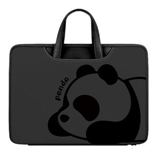 笔记本电脑包可爱胖达新款手提包适用联想小新pro16保护套华为matebook14苹果macbook15点6内胆包13英寸防震
