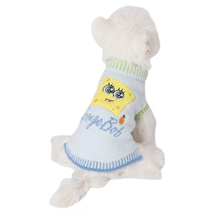 狗狗衣服新年战袍小型犬冬装海绵宝宝比熊西高地猫咪过年宠物毛衣