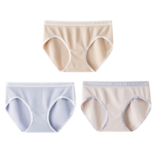 3条装曼妮芬内裤女抗菌纯棉内裆短裤舒适低腰三角裤女生底裤裤头