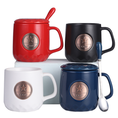 刻字潮流勺子礼品定制陶瓷马克杯