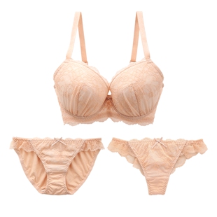 诗萝涵朵MCP内衣套装防横流稳定舒适亲肤聚拢性感蕾丝文胸内裤女