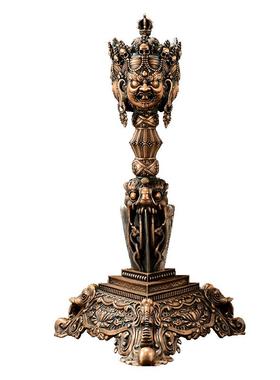 藏老喵尼泊尔铜金刚撅三面普巴杵