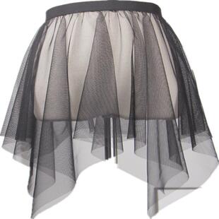 不规则单层网纱裙半身裙罩裙毛衣卫衣衬裙单品百搭遮屁帘短裙