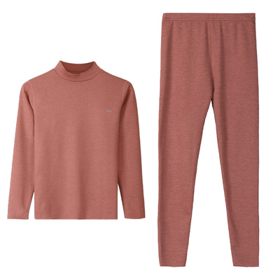 猫人羊毛蚕丝中领保暖内衣女士