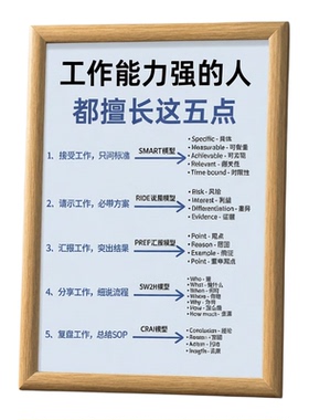 工作能力强的人都自律相框摆台