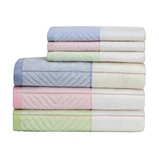 钟牌414格子小毛巾 兰丝露绒方巾萃众纯棉2装条纹方块小清新5448