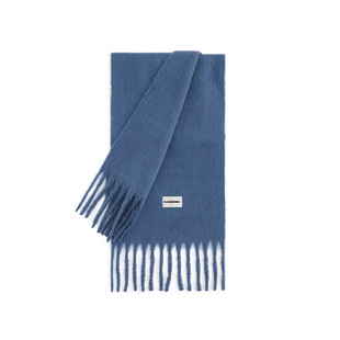 PLUSONEONE2026新款冬韩系加厚纯色仿马海毛围巾男女保暖围脖披肩