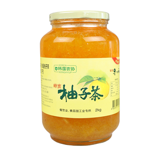 韩国农协原装进口 蜂蜜柚子茶2kg*6瓶整箱罐装冲饮柚子味 新货