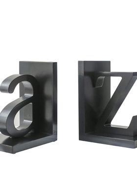 简约时尚家居摆件样板间软装饰品书房木质字母书档桌面装饰品摆件