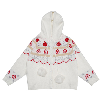 daytoday奶油草莓可爱毛衣外套