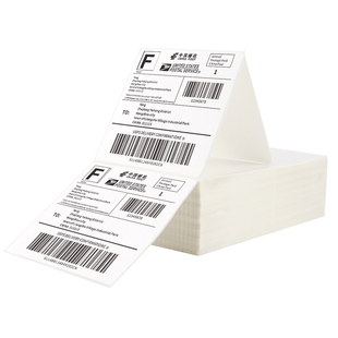 折叠三防热敏标签纸打印纸100x100x150E邮宝亚马逊fba速卖通Temu跨境不干胶条码叠装外箱贴纸76x130快递面单