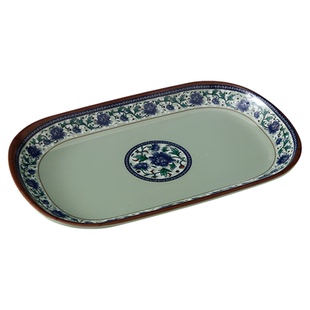 密胺肠粉盘商用餐盘烧烤长方形快餐盘子专用碟子火锅配菜盘专用