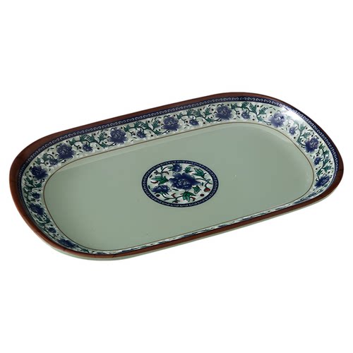 密胺肠粉盘商用餐盘烧烤长方形快餐盘子专用碟子火锅配菜盘专用