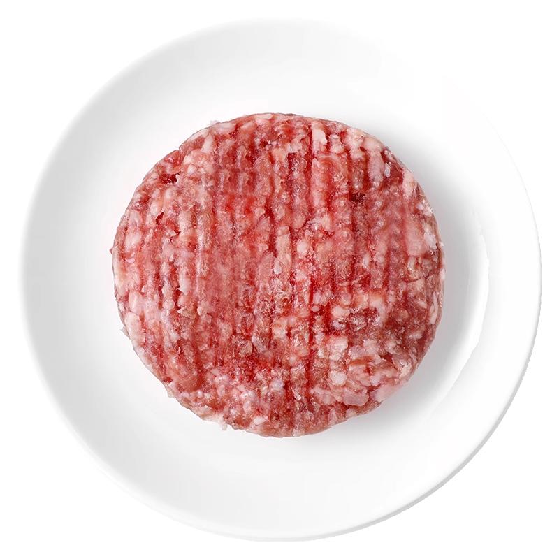 下厨房和牛牛肉饼原切纯牛肉早餐汉堡厚切肉饼儿童牛排食材谷饲