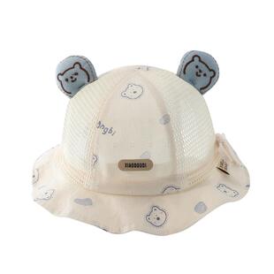 婴儿遮阳帽子夏季超萌韩版小月龄网眼渔夫帽男宝宝透气防晒太阳帽