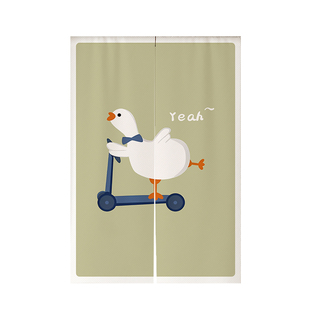 门帘隔断帘磁块家用卧室半帘遮挡隐私厨房卫生间防油烟挂帘子清新