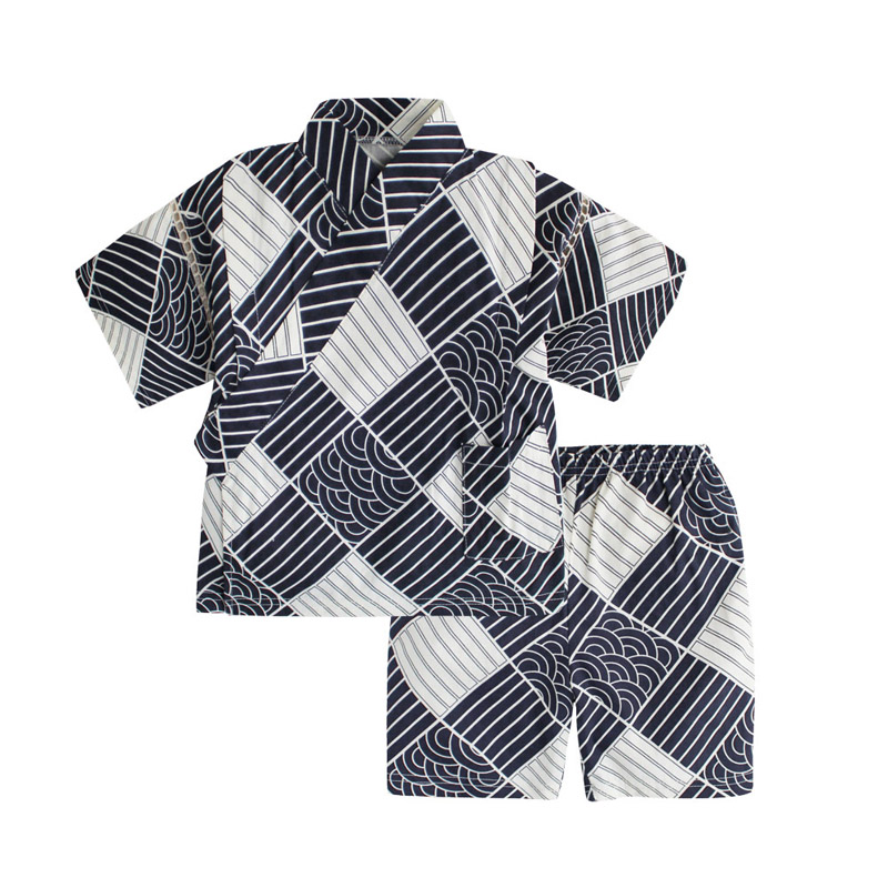 Augelute2歲3歲男女寶寶日式和服套裝短袖和風夏日衣服60157
