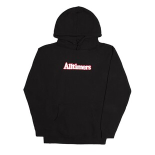 现货 ALLTIMERS BROADWAY HOODY 刺绣LOGO基础款加绒帽衫抽绳卫衣