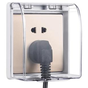 86卫生间浴室漏电保护罩透明防溅盒防水盒盖开关插座空调家用户外