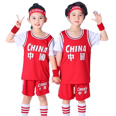 中国球衣童装国潮透气吸汗舒适