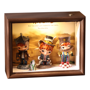 盲盒画框适用于泡泡玛特小野相框展示盒手办收藏收纳防尘diy摆件