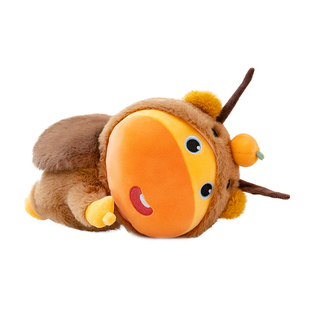 正版可爱水豚噜噜玩偶毛绒双肩背包搞怪小孩书包出游用女生日礼物