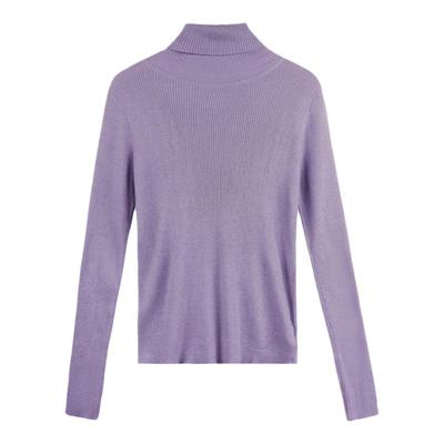 弥古白色高领打底衫秋冬修身显瘦