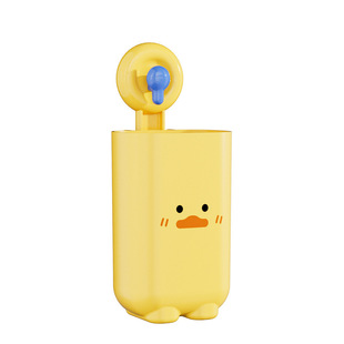 厨房卡通吸盘筷子筒免打孔壁挂勺子筷子收纳盒吸盘筷子笼收纳架