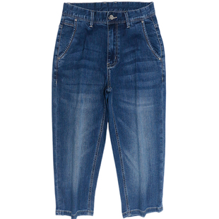 大牛传说2026年春夏牛仔短裤男款宽松直筒休闲百搭七分裤潮流7007