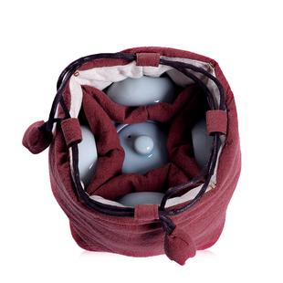 棉麻一壶两杯四杯功夫茶具茶壶茶杯布袋茶道零配便携式旅行收纳包