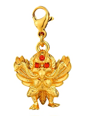 藏式铜镀金大鹏鸟吊坠金翅鸟挂件