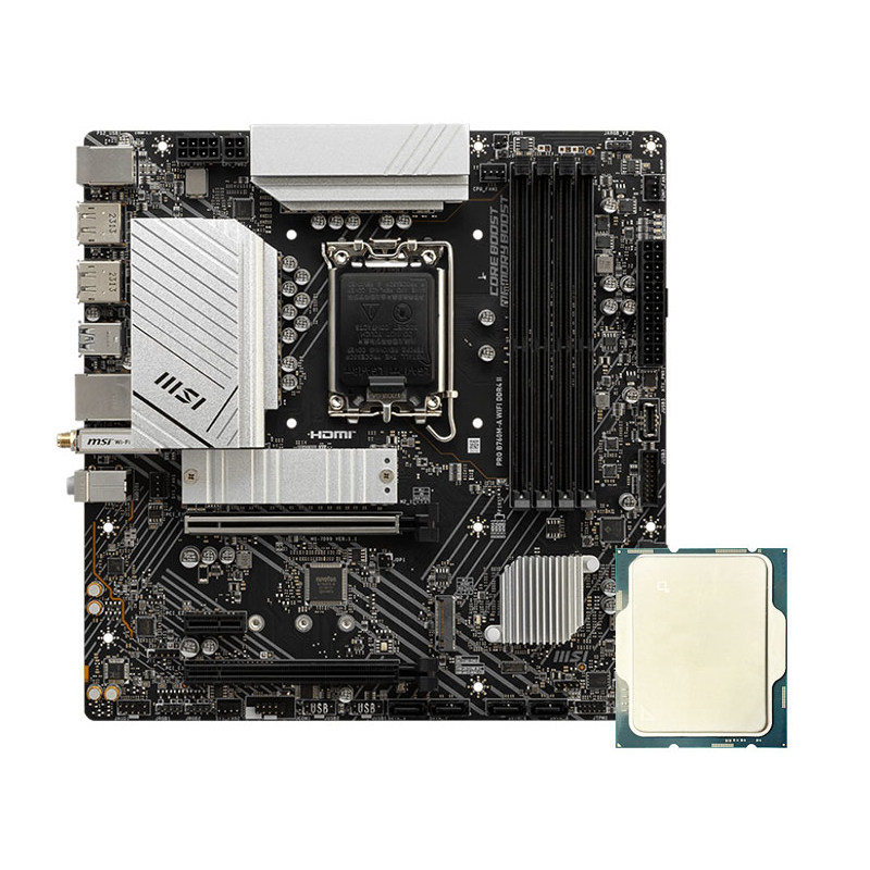 微星PRO B760M-A D4II主板搭I5 13600KF/12600KF/14600KF全新正品