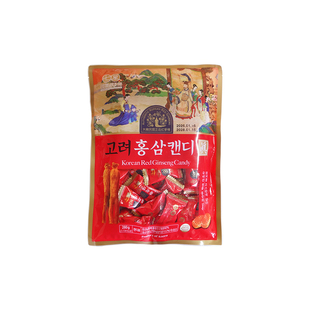 韩国进口七星红参糖高丽红参味硬糖独立包装280g/袋糖果零食喜糖