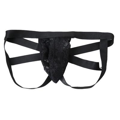 男士性感内裤镂空透明双丁字裤