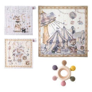 [孕妈有礼4.0 新客专享99元]aqpa新生婴儿用品礼盒4件套见面礼物