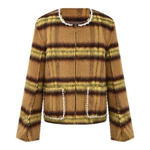 BIRTH OF ROYAL CHILD.BORC 【赵磊同款】珍珠水钻羊毛混纺夹克