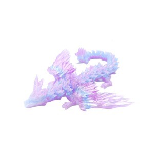 3D打印龙带翅膀夜光飞龙水晶龙摆件关节可动中国龙儿童玩具手办