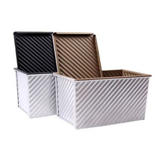 三能吐司模具 450g土司盒面包波纹不粘带盖SN2055/SN2054/SN2052