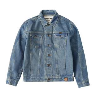 Wrangler x The Last of US联名末日风牛仔夹克秋冬做旧水洗外套
