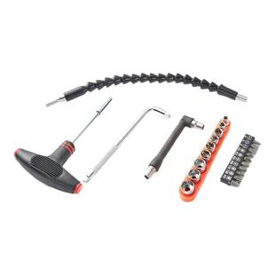 T型螺丝刀直角扳手L型小飞扳手十字一字梅花批头5-13套筒万向软轴