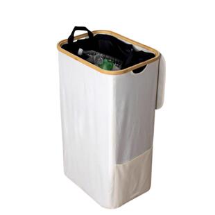 舒十家用收纳篮竹制手提收纳筐饮料瓶回收篮收纳筐可折叠回收瓶子