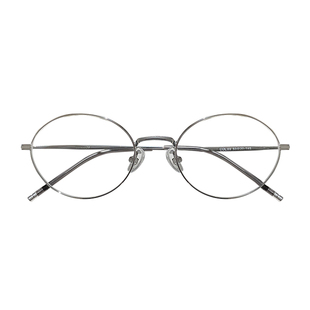 韩系复古金丝椭圆框近视眼镜可配度数超轻钛防蓝光平光眼镜架女士