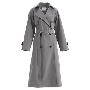 OBEG欧碧倩格雷灰法式知识分子风衣外套女秋季气质中长款10483099