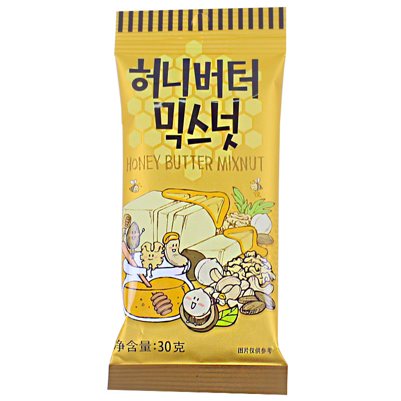 韩国进口零食12包礼盒装蜂蜜