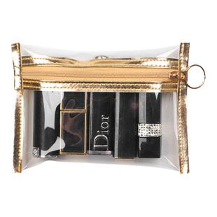 化妆包信封简袋约2024新款化妆品便携收纳纯色防水小洗漱笔袋刷女